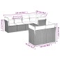 vidaXL Set de sofás de jardín 7 piezas con cojines ratán PE gris vidaXL Set de sofás de jardín 7 piezas con cojines ratán PE gris