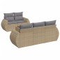 vidaXL Juego de sofás jardín con cojines 6 pzas ratán sintético beige vidaXL Juego de sofás jardín con cojines 6 pzas ratán sintético beige