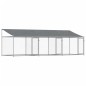 vidaXL Jaula de perros techo y puertas acero galvanizado gris 6x2x2 m vidaXL Jaula de perros techo y puertas acero galvanizado gris 6x2x2 m