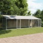 vidaXL Jaula de perros techo y puertas acero galvanizado gris 6x2x2 m vidaXL Jaula de perros techo y puertas acero galvanizado gris 6x2x2 m