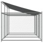vidaXL Jaula de perros techo y puertas acero galvanizado gris 6x2x2 m vidaXL Jaula de perros techo y puertas acero galvanizado gris 6x2x2 m