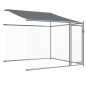 vidaXL Jaula de perros techo y puertas acero galvanizado gris 6x2x2 m vidaXL Jaula de perros techo y puertas acero galvanizado gris 6x2x2 m
