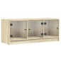 vidaXL Mueble de TV con puertas de vidrio roble Sonoma 102x37x42 cm vidaXL Mueble de TV con puertas de vidrio roble Sonoma 102x37x42 cm
