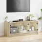 vidaXL Mueble de TV con puertas de vidrio roble Sonoma 102x37x42 cm vidaXL Mueble de TV con puertas de vidrio roble Sonoma 102x37x42 cm