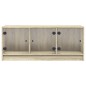 vidaXL Mueble de TV con puertas de vidrio roble Sonoma 102x37x42 cm vidaXL Mueble de TV con puertas de vidrio roble Sonoma 102x37x42 cm