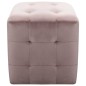 vidaXL Puf 2 unidades terciopelo rosa 30x30x30 cm vidaXL Puf 2 unidades terciopelo rosa 30x30x30 cm
