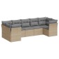 vidaXL Set sofás de jardín 7 piezas y cojines ratán sintético beige vidaXL Set sofás de jardín 7 piezas y cojines ratán sintético beige