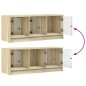 vidaXL Mueble de TV con puertas de vidrio roble Sonoma 102x37x42 cm vidaXL Mueble de TV con puertas de vidrio roble Sonoma 102x37x42 cm