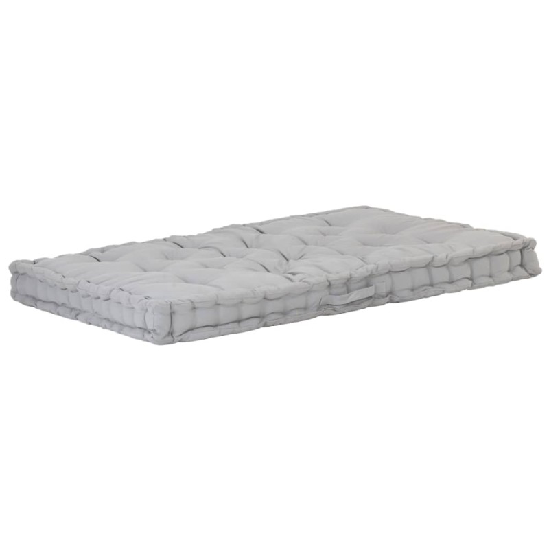 vidaXL Cojín para palés algodón gris 120x80x10 cm vidaXL Cojín para palés algodón gris 120x80x10 cm