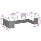 vidaXL Set de sofás de jardín 10 pzas cojines ratán sintético negro vidaXL Set de sofás de jardín 10 pzas cojines ratán sintético negro