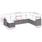 vidaXL Set de sofás de jardín 8 piezas y cojines ratán sintético negro vidaXL Set de sofás de jardín 8 piezas y cojines ratán sintético negro