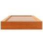 vidaXL Estructura de cama madera maciza de pino marrón cera 90x190 cm