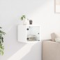 vidaXL Mesita de noche con puerta de vidrio blanco 35x37x35 cm vidaXL Mesita de noche con puerta de vidrio blanco 35x37x35 cm