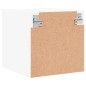 vidaXL Mesita de noche con puerta de vidrio blanco 35x37x35 cm vidaXL Mesita de noche con puerta de vidrio blanco 35x37x35 cm