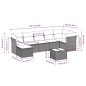 vidaXL Set de sofás de jardín 8 pzas y cojines ratán sintético gris vidaXL Set de sofás de jardín 8 pzas y cojines ratán sintético gris