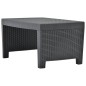 vidaXL Juego de muebles de jardín 3 piezas plástico gris antracita