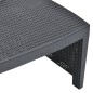 vidaXL Juego de muebles de jardín 3 piezas plástico gris antracita