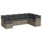 vidaXL Set de sofás de jardín 8 pzas y cojines ratán sintético gris vidaXL Set de sofás de jardín 8 pzas y cojines ratán sintético gris