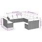 vidaXL Set de sofás de jardín 11pzas con cojines ratán sintético beige vidaXL Set de sofás de jardín 11pzas con cojines ratán sintético beige