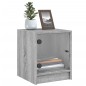vidaXL Mesita de noche con puerta de vidrio gris Sonoma 35x37x42 cm vidaXL Mesita de noche con puerta de vidrio gris Sonoma 35x37x42 cm