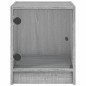 vidaXL Mesita de noche con puerta de vidrio gris Sonoma 35x37x42 cm vidaXL Mesita de noche con puerta de vidrio gris Sonoma 35x37x42 cm