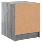 vidaXL Mesita de noche con puerta de vidrio gris Sonoma 35x37x42 cm vidaXL Mesita de noche con puerta de vidrio gris Sonoma 35x37x42 cm