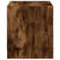 vidaXL Mesita de noche con puerta de vidrio roble ahumado 35x37x42 cm vidaXL Mesita de noche con puerta de vidrio roble ahumado 35x37x42 cm