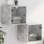 vidaXL Mesitas noche puertas de vidrio 2 uds gris hormigón 35x37x35 cm vidaXL Mesitas noche puertas de vidrio 2 uds gris hormigón 35x37x35 cm