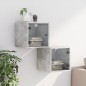vidaXL Mesitas noche puertas de vidrio 2 uds gris hormigón 35x37x35 cm vidaXL Mesitas noche puertas de vidrio 2 uds gris hormigón 35x37x35 cm