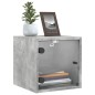 vidaXL Mesitas noche puertas de vidrio 2 uds gris hormigón 35x37x35 cm vidaXL Mesitas noche puertas de vidrio 2 uds gris hormigón 35x37x35 cm