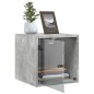 vidaXL Mesitas noche puertas de vidrio 2 uds gris hormigón 35x37x35 cm vidaXL Mesitas noche puertas de vidrio 2 uds gris hormigón 35x37x35 cm
