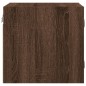 vidaXL Mesita de noche con puerta de vidrio roble marrón 35x37x35 cm vidaXL Mesita de noche con puerta de vidrio roble marrón 35x37x35 cm
