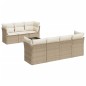 vidaXL Juego de sofás de jardín con cojines beige 8 pzas ratán PE vidaXL Juego de sofás de jardín con cojines beige 8 pzas ratán PE