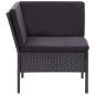 vidaXL Set muebles de jardín 6 piezas y cojines ratán sintético negro vidaXL Set muebles de jardín 6 piezas y cojines ratán sintético negro