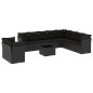 vidaXL Set de sofás de jardín 11 pzas y cojines ratán sintético negro vidaXL Set de sofás de jardín 11 pzas y cojines ratán sintético negro
