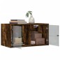 vidaXL Mueble pared puertas vidrio 2 uds roble ahumado 68,5x37x35 cm vidaXL Mueble pared puertas vidrio 2 uds roble ahumado 68,5x37x35 cm
