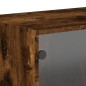 vidaXL Mueble pared puertas vidrio 2 uds roble ahumado 68,5x37x35 cm vidaXL Mueble pared puertas vidrio 2 uds roble ahumado 68,5x37x35 cm