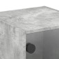 vidaXL Mesitas noche puertas de vidrio 2 uds gris hormigón 35x37x35 cm vidaXL Mesitas noche puertas de vidrio 2 uds gris hormigón 35x37x35 cm