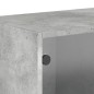 vidaXL Mueble pared puertas vidrio 2 uds gris hormigón 68,5x37x35 cm