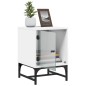 vidaXL Mesitas de noche con puertas de vidrio 2 uds blanco 35x37x50 cm vidaXL Mesitas de noche con puertas de vidrio 2 uds blanco 35x37x50 cm