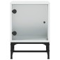 vidaXL Mesitas de noche con puertas de vidrio 2 uds blanco 35x37x50 cm vidaXL Mesitas de noche con puertas de vidrio 2 uds blanco 35x37x50 cm