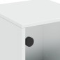 vidaXL Mesitas de noche con puertas de vidrio 2 uds blanco 35x37x50 cm vidaXL Mesitas de noche con puertas de vidrio 2 uds blanco 35x37x50 cm