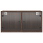 vidaXL Mueble pared puertas vidrio 2 uds roble marrón 68,5x37x35 cm vidaXL Mueble pared puertas vidrio 2 uds roble marrón 68,5x37x35 cm