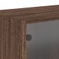 vidaXL Mueble pared puertas vidrio 2 uds roble marrón 68,5x37x35 cm vidaXL Mueble pared puertas vidrio 2 uds roble marrón 68,5x37x35 cm