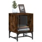 vidaXL Mesitas noche puertas de vidrio 2 uds roble ahumado 35x37x50 cm vidaXL Mesitas noche puertas de vidrio 2 uds roble ahumado 35x37x50 cm