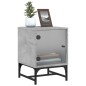 vidaXL Mesitas noche puertas de vidrio 2 uds gris hormigón 35x37x50 cm vidaXL Mesitas noche puertas de vidrio 2 uds gris hormigón 35x37x50 cm