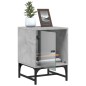 vidaXL Mesitas noche puertas de vidrio 2 uds gris hormigón 35x37x50 cm vidaXL Mesitas noche puertas de vidrio 2 uds gris hormigón 35x37x50 cm