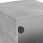 vidaXL Mesitas noche puertas de vidrio 2 uds gris hormigón 35x37x50 cm vidaXL Mesitas noche puertas de vidrio 2 uds gris hormigón 35x37x50 cm