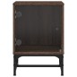 vidaXL Mesitas noche puertas de vidrio 2 uds roble marrón 35x37x50 cm vidaXL Mesitas noche puertas de vidrio 2 uds roble marrón 35x37x50 cm