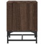 vidaXL Mesitas noche puertas de vidrio 2 uds roble marrón 35x37x50 cm vidaXL Mesitas noche puertas de vidrio 2 uds roble marrón 35x37x50 cm